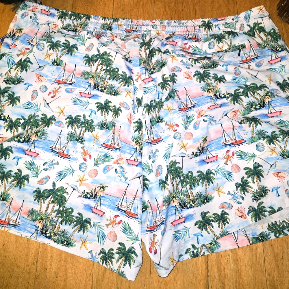 Tropical Print Mens CARIBBEAN SWIM SHORTS MENS SIZE 4XB